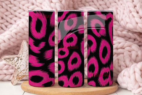 Hot Pink Cheetah Print 20oz Tumbler Wrap Sublimation DesignSVG 