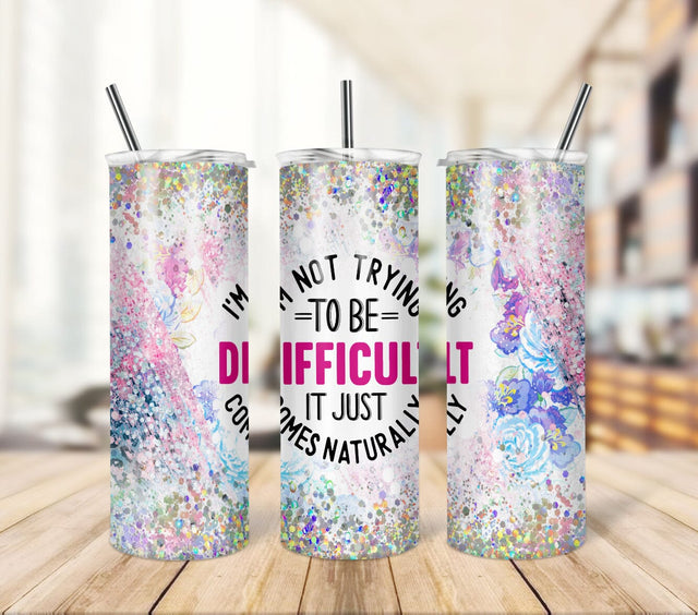 Hot Pink Funny Quotes Tumbler Wrap PNG Sublimation Designs Downloads Sarcastic - Skinny 20oz Sublimation TrendingDesign 