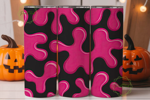 Hot Pink Liquid Swirl 20oz Tumbler Wrap Sublimation PixelChick 