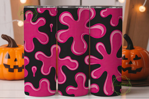 Hot Pink Liquid Swirl 20oz Tumbler Wrap Sublimation PixelChick 
