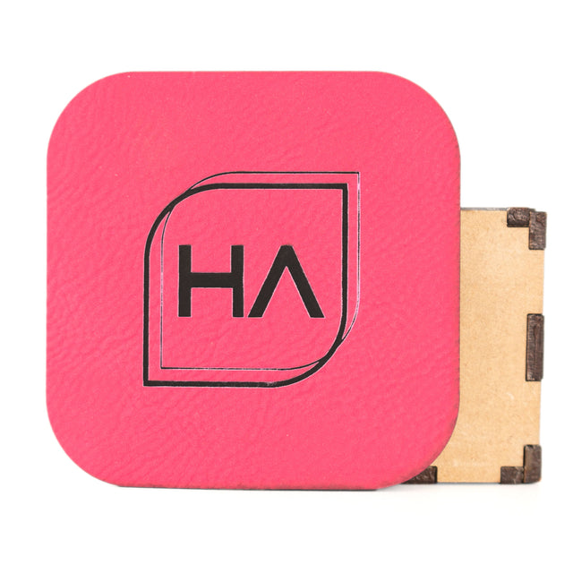 Hot Pink/Black Leatherette Sheet Physical Houston Acrylic 