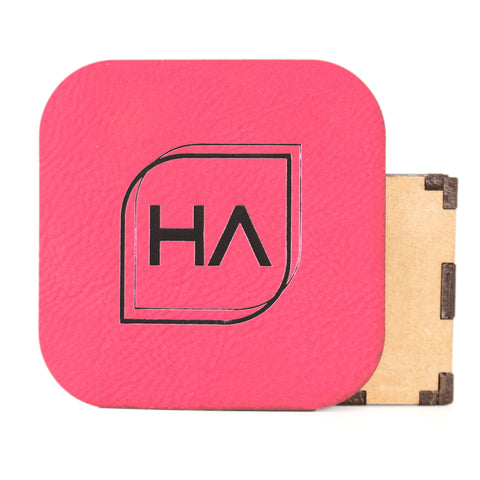 Hot Pink/Black Leatherette Sheet Physical Houston Acrylic 