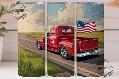 Hot Rod Americana 20oz Tumbler Wrap Sublimation sassyprint 