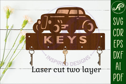 Hot rod Key holder designs SVG APInspireddesigns 