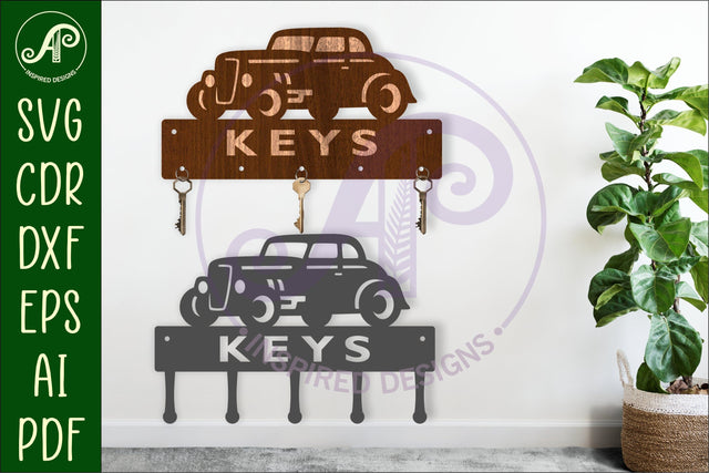 Hot rod Key holder designs SVG APInspireddesigns 