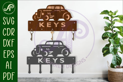 Hot rod Key holder designs SVG APInspireddesigns 