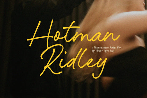 Hotman Ridley - Handwritten Script Font Font Timur type 