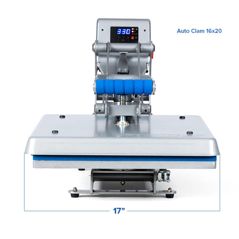 Hotronix Automatic Clam Heat Press - 16″ x 20″ with $100 in DTF Custom Transfers Physical Swing Design 