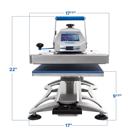 Hotronix Fusion Heat Press 16" x 20" with Fusion IQ & $100 in DTF Custom Transfers Physical Swing Design 