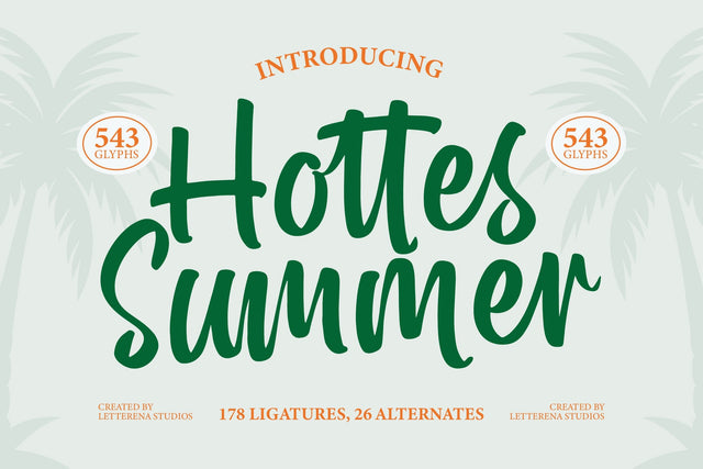 Hottes Summer - Modern Script Font Font Letterena Studios 