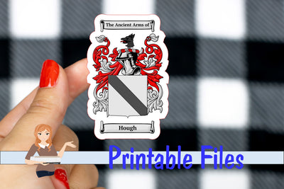 Hough Coat of Arms Sticker 3D Paper Family Creations 