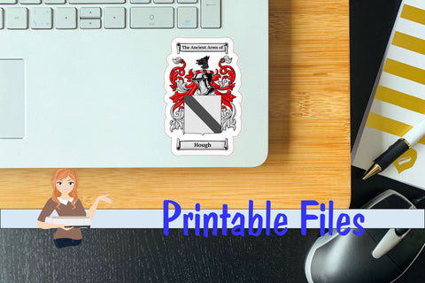 Hough Coat of Arms Sticker 3D Paper Family Creations 