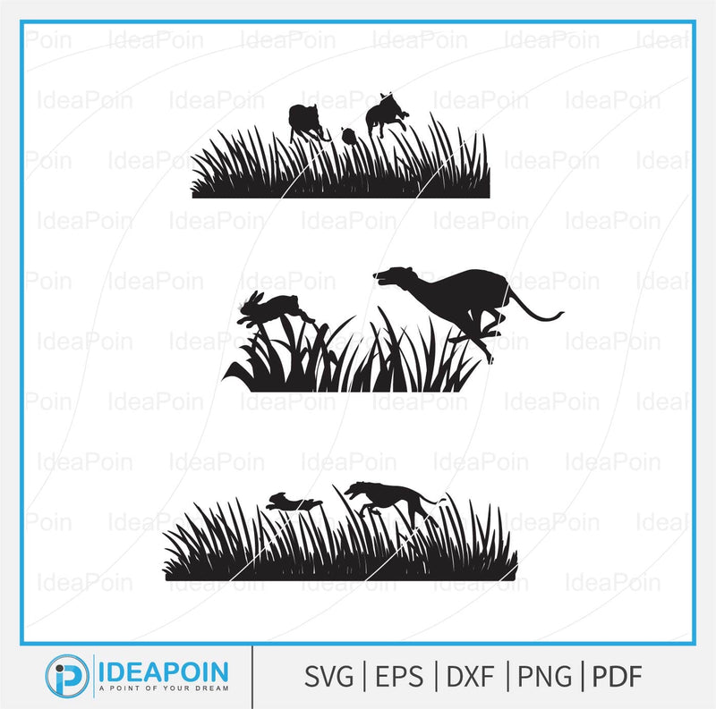 Hound Dog Chasing Rabbit SVG, Rabbit Hunting svg, Hunting Dog SVG ...