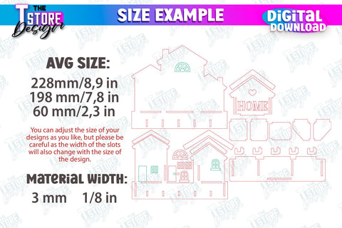 House Key Holders Laser Cut Bundle | Wall Key Hanger | Wall-Mounted Key Holder | CNC Files SVG The T Store Design 