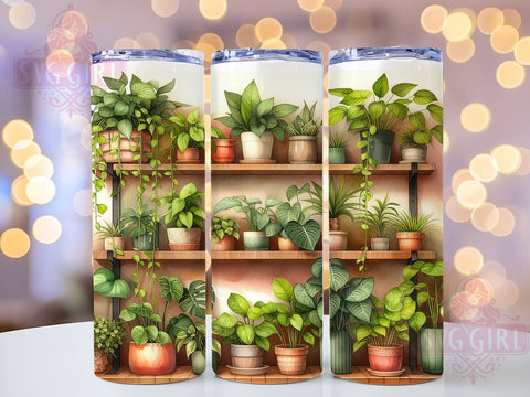 House Plant 20oz Tumbler Wrap Sublimation Design, Straight Tapered Tumbler Wrap, Lover Plant Tumbler Png, Instant Digital Download Sublimation SvggirlplusArt 