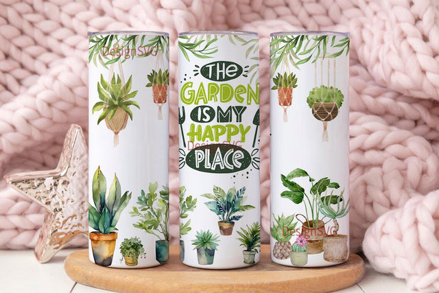 House Plant Tumbler Wrap, Garden Tumbler, Plant Lover Gift, 20oz Skinny Tumbler Sublimation, Crazy Plant Lady Png, Digital Download Sublimation DesignSVG 