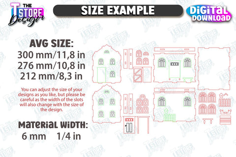 House Planter Wood Laser Cut Bundle | Flower Holders | Home Garden | Home Decorations | CNC File SVG The T Store Design 