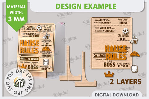 House Rules SVG. Funny Rules Plaque LaserCut. Rules Sign SVG SVG Evgenyia Guschina 