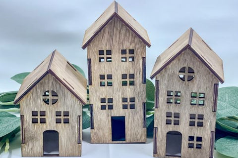 House Tea Light Lantern LASER SVG File SVG Crafting With Brenna 