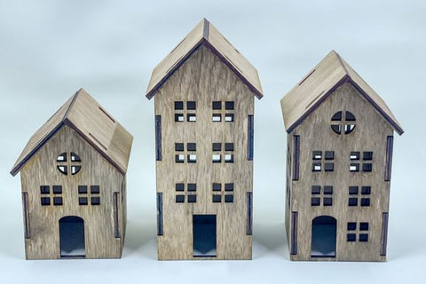 House Tea Light Lantern LASER SVG File SVG Crafting With Brenna 