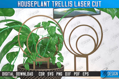 Houseplant Trellis Laser Cut | Garden Decoration | Plant Trellis | Lawn Trellis | Plant Stakes | CNC File SVG Fly Design 