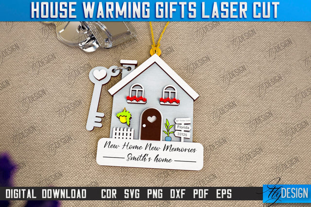 Housewarming Gift Laser Cut | Realtor's Gift | Personalized Gift Idea | CNC File SVG Fly Design 