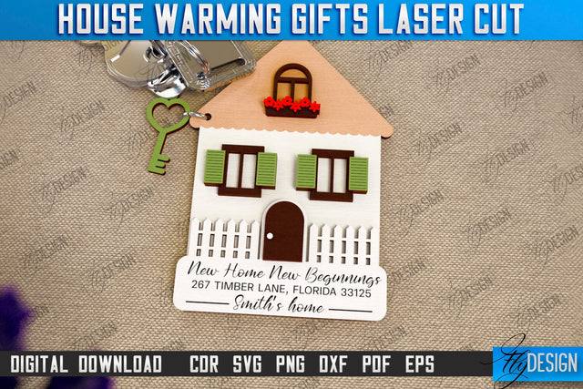 Housewarming Gift Laser Cut | Realtor's Gift | Personalized Gift Idea | CNC File SVG Fly Design 