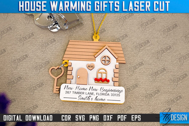 Housewarming Gift Laser Cut | Realtor's Gift | Personalized Gift Idea | CNC File SVG Fly Design 