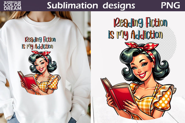 Housewife Book Sublimation | Book Lover Quote T Shirt Sublimation WatercolorColorDream 