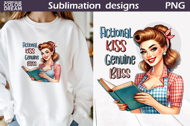 Housewife Book Sublimation | Book Lover Quote T Shirt Sublimation WatercolorColorDream 