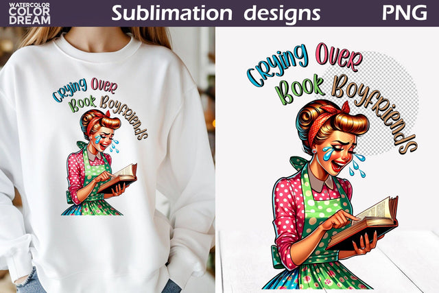 Housewife Book Sublimation | Book Lover Quote T Shirt Sublimation WatercolorColorDream 
