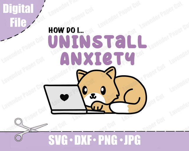 How to Uninstall Anxiety Cat SVG, Sublimation, PNG, Anxiety Shirt, Mental Health SVG, Cat Mom, Kawaii Shirt, For Cricut & Silhouette SVG Lavender Paper Cut 