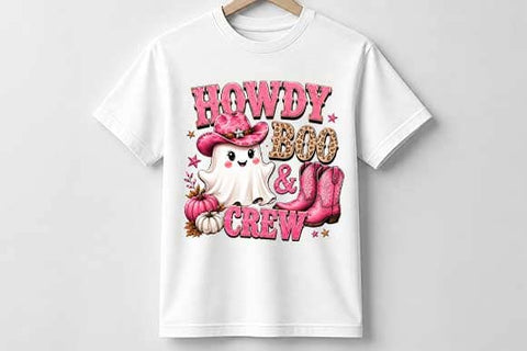 Howdy Boo Ghost PNG Cute Cowgirl Halloween Digital Download SVG BillahCrafts 