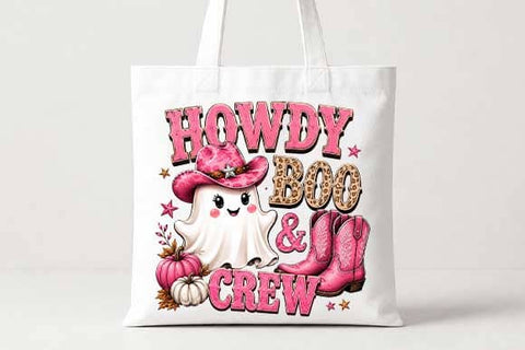Howdy Boo Ghost PNG Cute Cowgirl Halloween Digital Download SVG BillahCrafts 