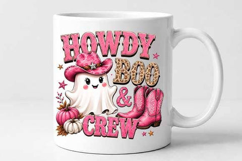 Howdy Boo Ghost PNG Cute Cowgirl Halloween Digital Download SVG BillahCrafts 