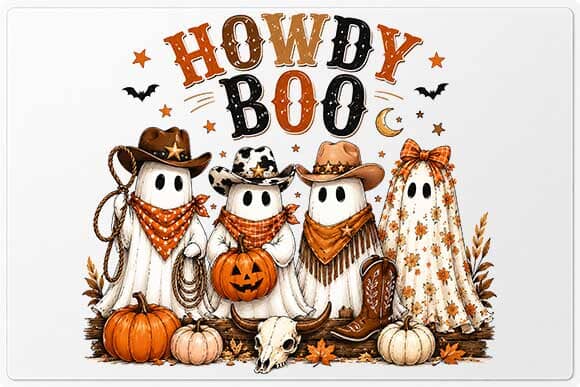 Howdy Boo PNG Western Ghost Halloween Digital Download SVG BillahCrafts 