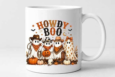 Howdy Boo PNG Western Ghost Halloween Digital Download SVG BillahCrafts 