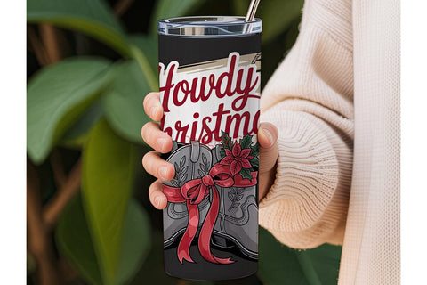 Howdy Christmas 20oz Tumbler Wrap Sublimation DesignSVG 
