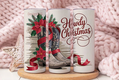 Howdy Christmas 20oz Tumbler Wrap Sublimation DesignSVG 