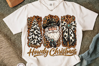 Howdy Christmas Cowboy Santa Design PNG SVG DesignDestine 