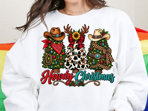 Howdy Christmas Western Tree PNG SVG artprintfile 