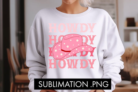 Howdy Cowboy Hat Valentine PNG Sublimation Sublimation Freeling Design House 