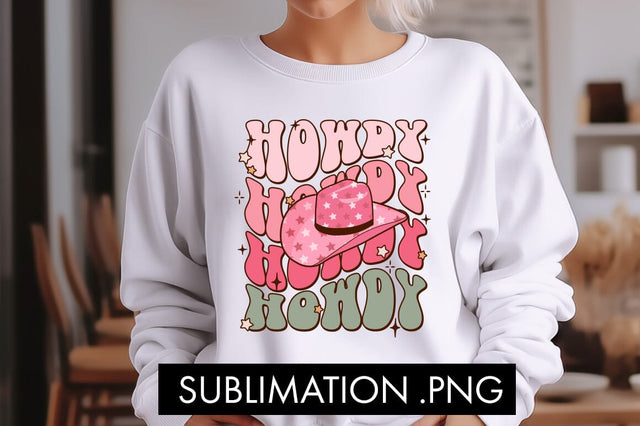Howdy Cowboy Hat Valentine PNG Sublimation Sublimation Freeling Design House 