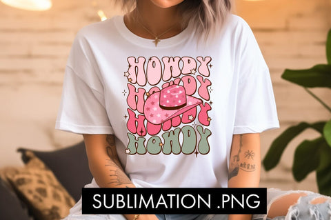 Howdy Cowboy Hat Valentine PNG Sublimation Sublimation Freeling Design House 