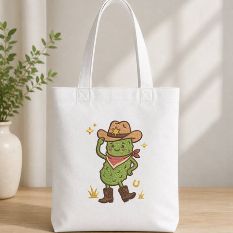 Howdy Cowboy Pickle Embroidery Design – Cute Western Pickle Machine Embroidery File, Funny Cowboy Pickle Design Embroidery/Applique DESIGNS PatternFeed8 