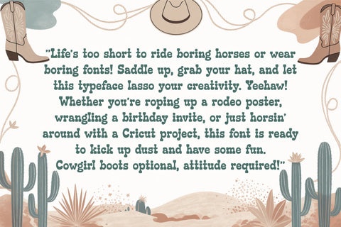 Howdy Cowgirl Font – Western, Country, Cricut & Rodeo Style Font TonisArtStudio 