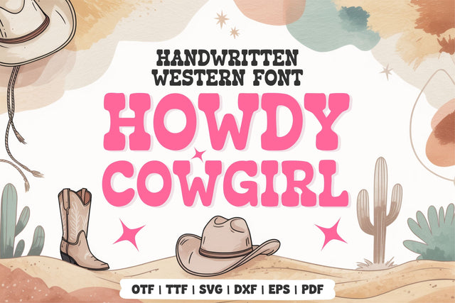 Howdy Cowgirl Font – Western, Country, Cricut & Rodeo Style Font TonisArtStudio 
