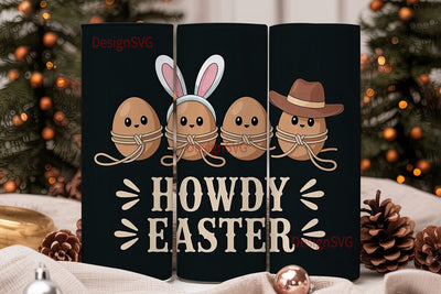 Howdy Easter 20oz Tumbler Wrap Sublimation DesignSVG 