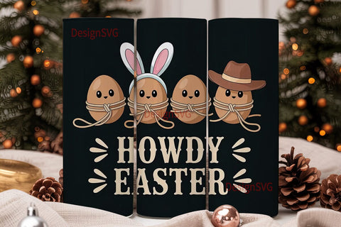 Howdy Easter 20oz Tumbler Wrap Sublimation DesignSVG 