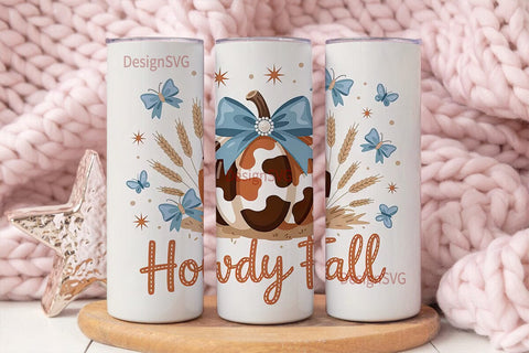 Howdy Fall 20oz Tumbler Wrap Sublimation DesignSVG 